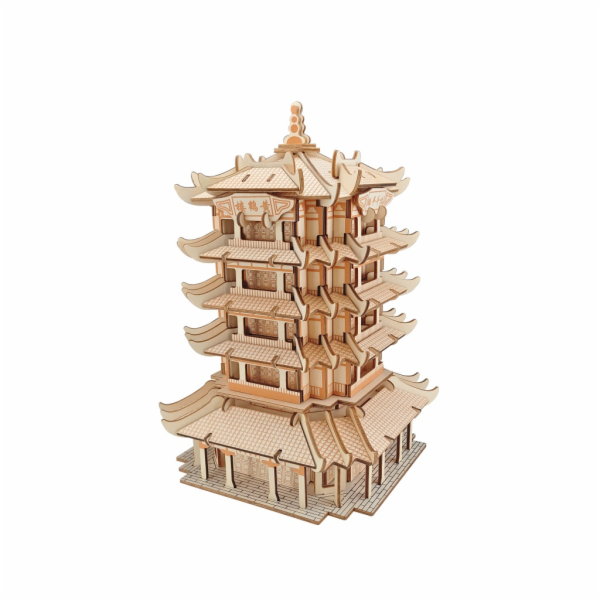Woodcraft Dřevěné 3D puzzle Yellow Crane Tower