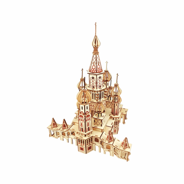 Woodcraft Dřevěné 3D puzzle Chrám Vasila Blaženého přírodní