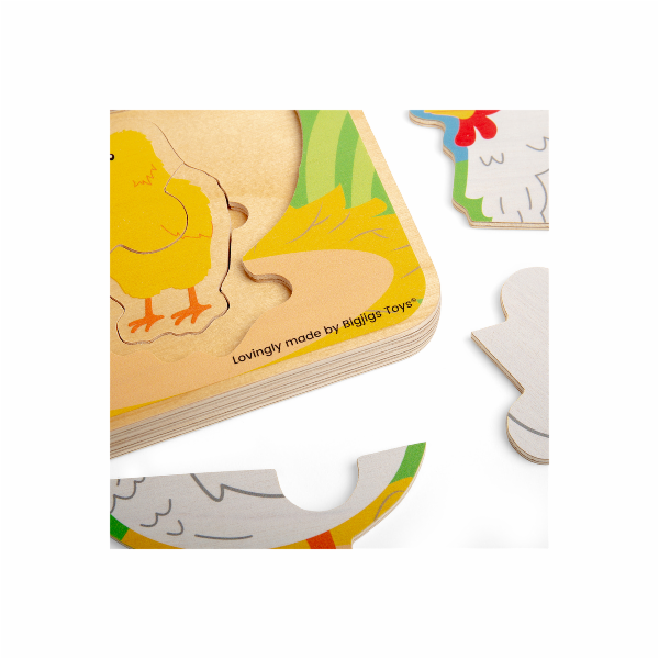 Bigjigs Toys Puzzle Životní cyklus slepice
