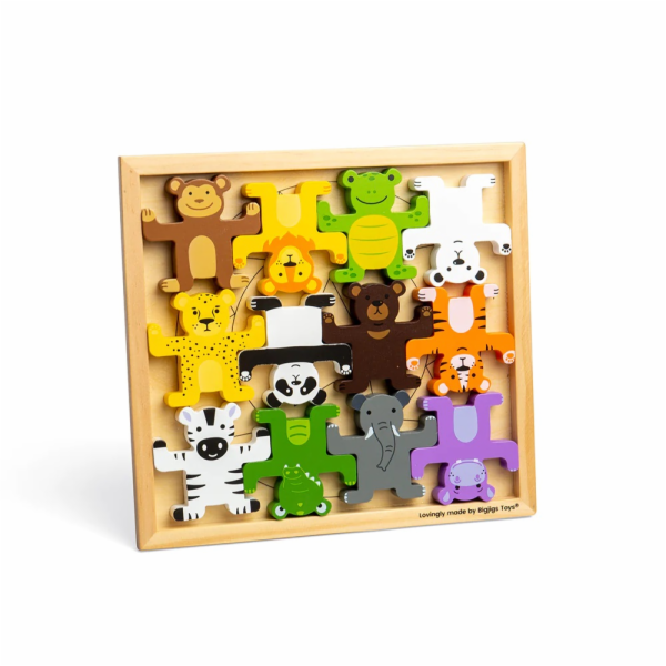 Bigjigs Toys Motorická balanční hra Divoká zvířata