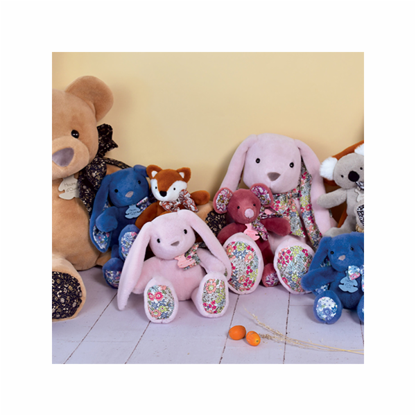 Doudou Histoire d´Ours Plyšový kamarád růžový králíček 40 cm