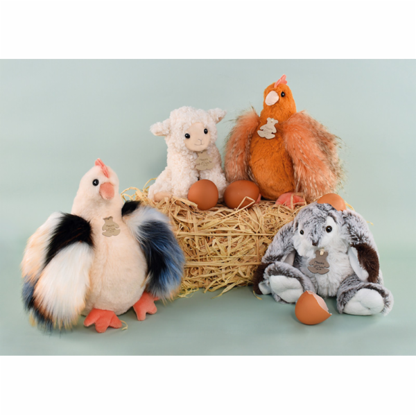 Doudou Histoire d´Ours Plyšová slepička zrzavá 20 cm