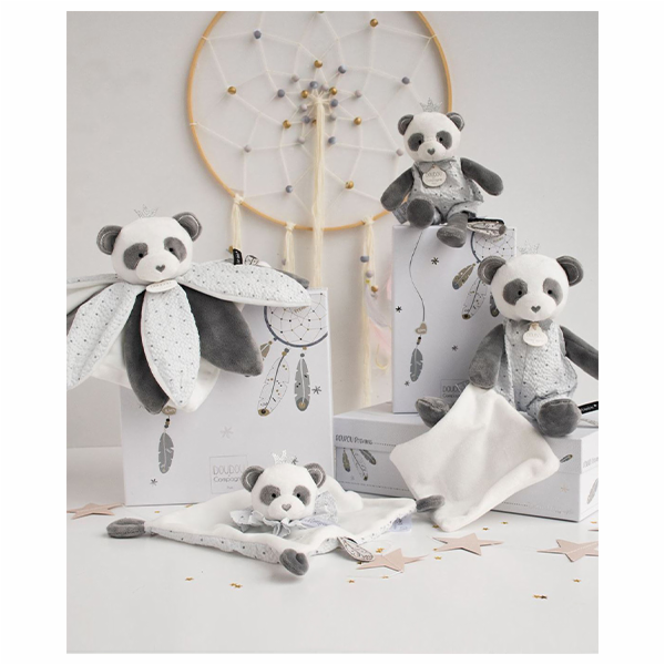 Doudou Dárková - plyšová panda s dečkou 28 cm