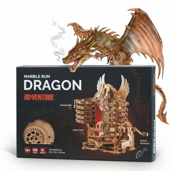 iDventure 3D dřevěná skládačka Kuličková dráha Drak