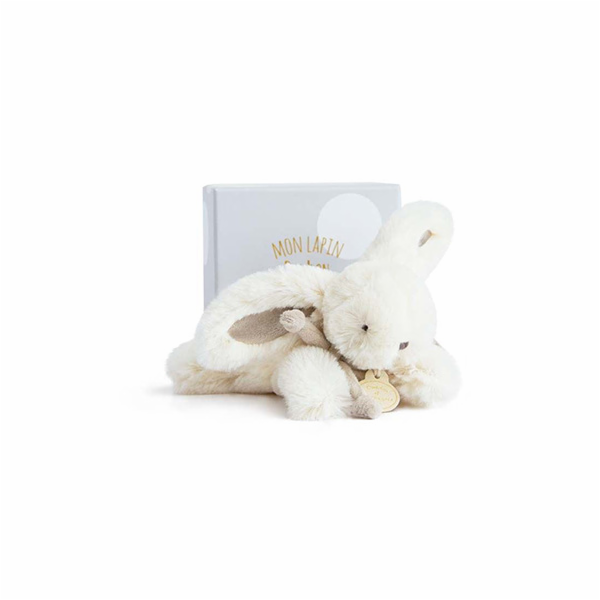 Doudou Dárková sada - Plyšový králíček béžový 16 cm