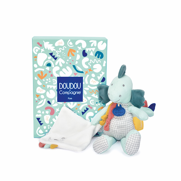 Doudou Dárková sada -  Plyšový dinosaurus s dečkou 25 cm ...
