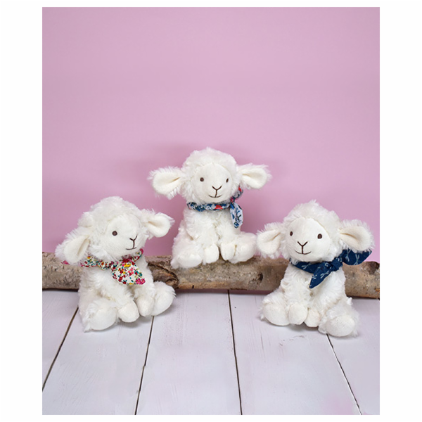 Doudou Plyšový beránek s šátkem 12 cm