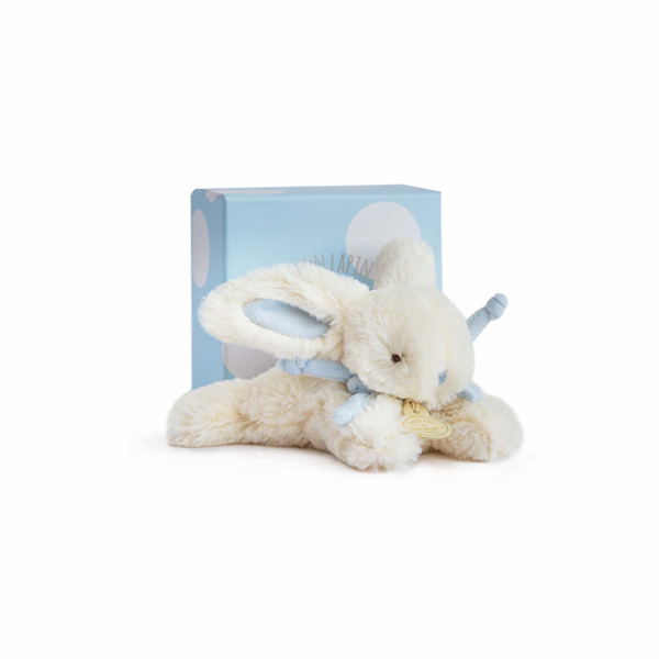 Doudou Dárková sada - Plyšový králíček modrý 16 cm