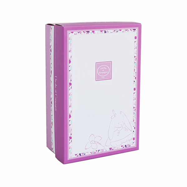 Doudou Dárková sada - Plyšové chrastítko králíček 19 cm