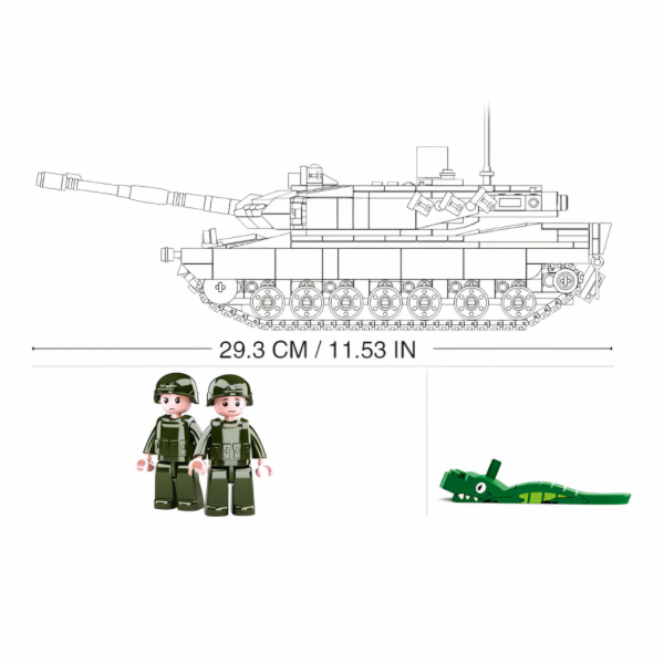 Sluban Model Bricks M38-B0839 Německý bitevní tank Leopar...
