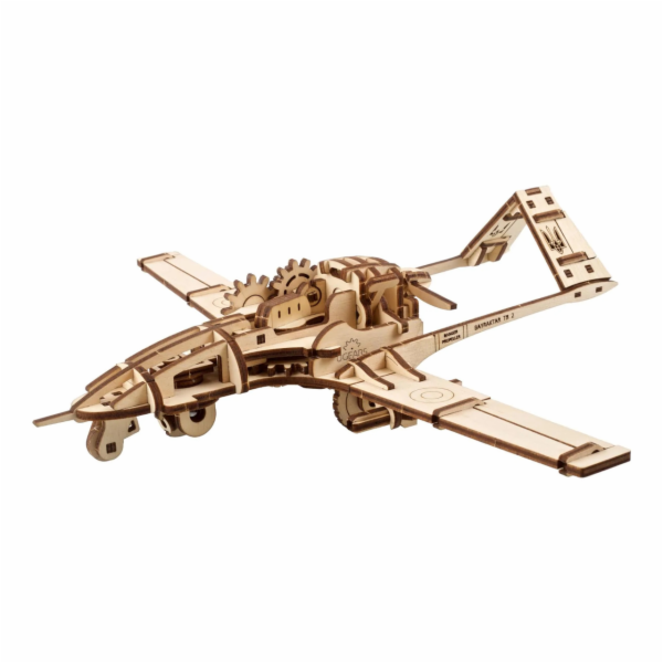 Ugears 3D dřevěné mechanické puzzle Bojový dron Bayraktar...