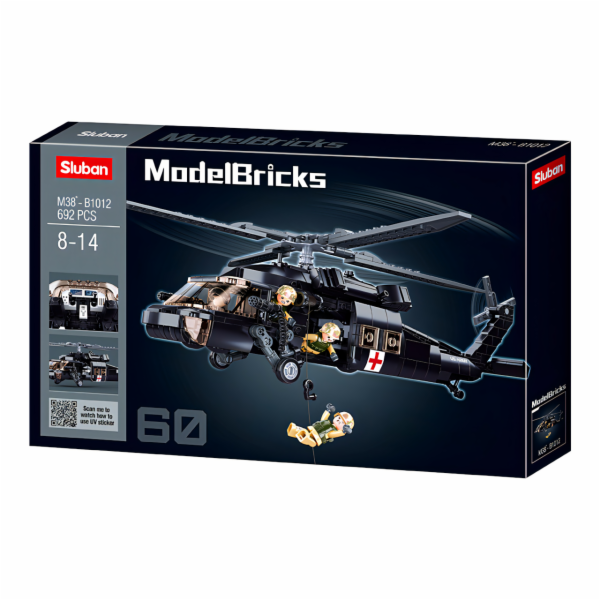 Sluban Model Bricks M38-B1012 Zdravotnický vrtulník UH-60...