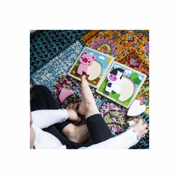 Bigjigs Toys Vkládací puzzle Kravička