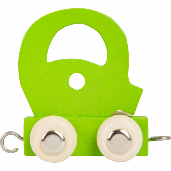 small foot Dřevěný vláček barevná abeceda písmeno Q