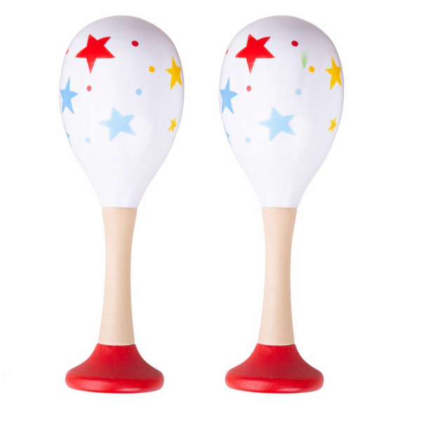 Bigjigs Toys Rumba koule hvězdičky 2 ks červená