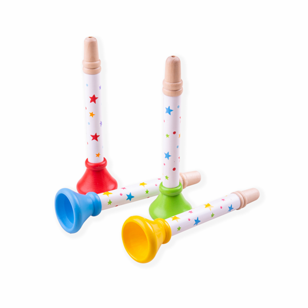 Bigjigs Toys Trumpetka hvězdičky 1 ks modrá