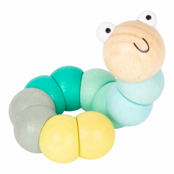 small foot Motorická hračka housenka 1ks růžová