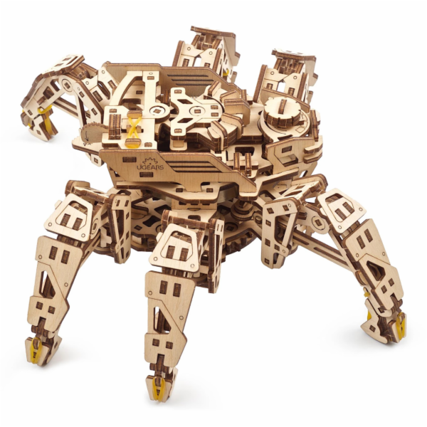 Ugears 3D dřevěné mechanické puzzle Šestinohý průzkumník ...