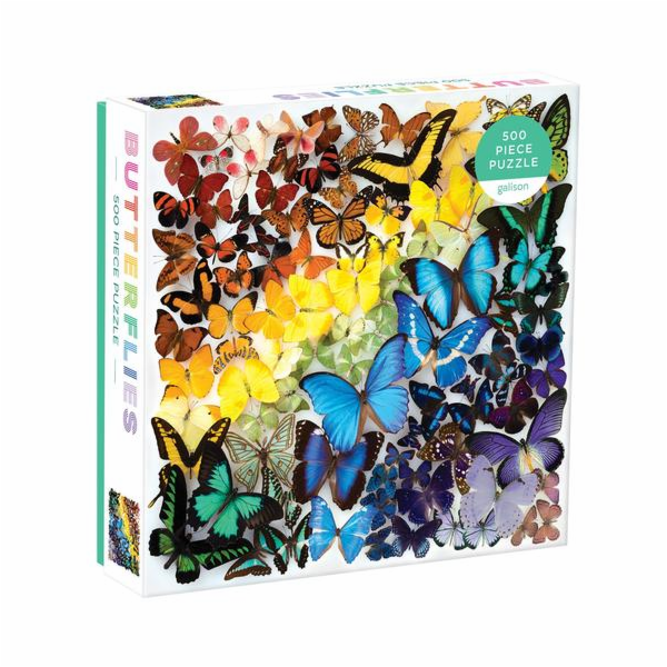 Galison Puzzle Duhoví motýli 500 dílků