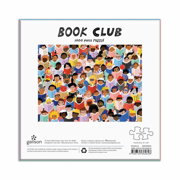 Galison Puzzle Knižní klub 1000 dílků