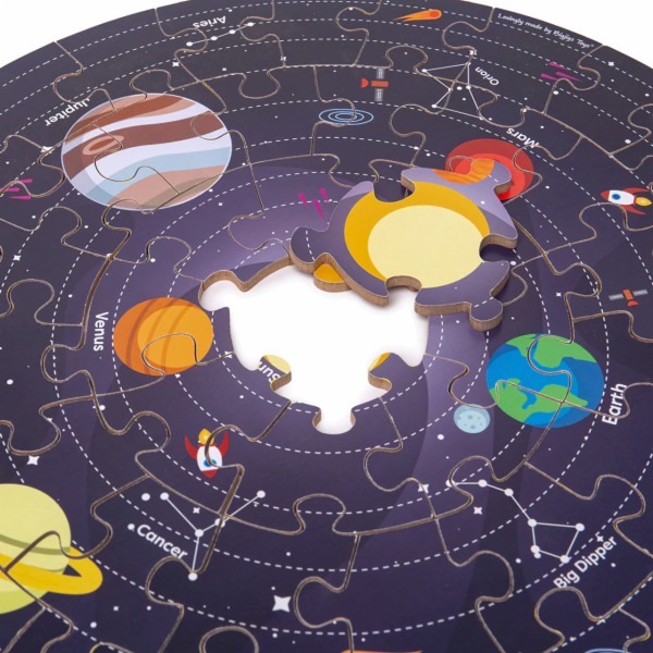 Bigjigs Toys Kulaté podlahové puzzle Sluneční soustava 50...