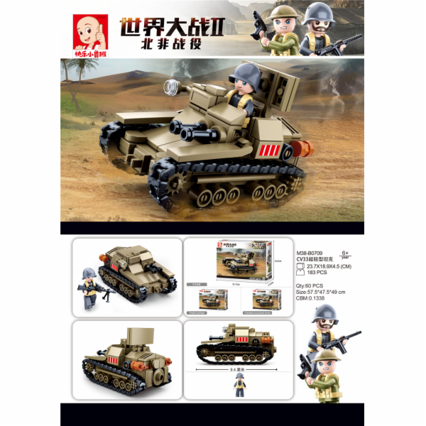 Sluban WWII M38-B0709 Malý tank