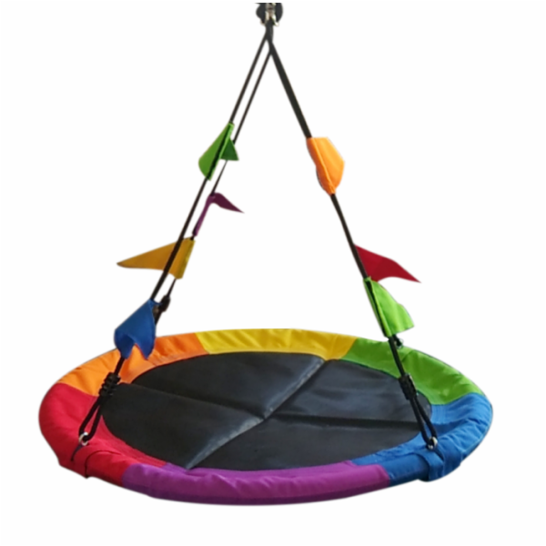 2Kids Toys Houpačka Čapí hnízdo s vlajkami barevné