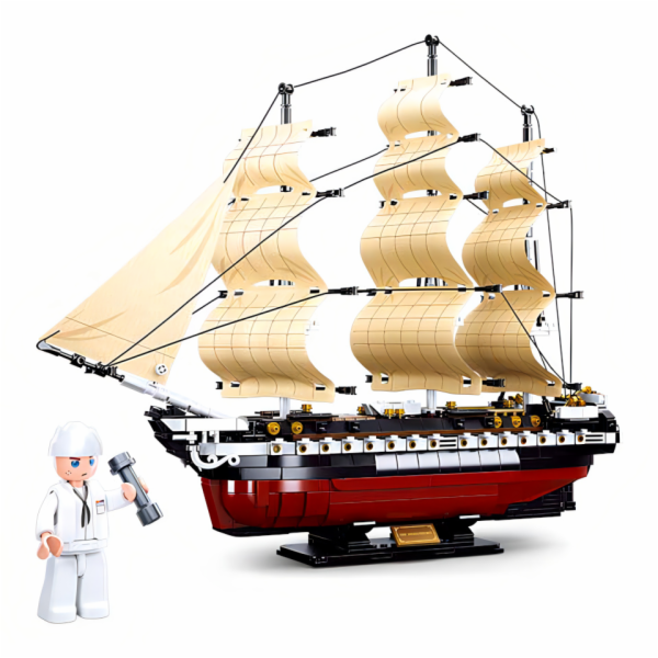 Sluban Model Bricks M38-B0836 Fregata USS Constitution pl...