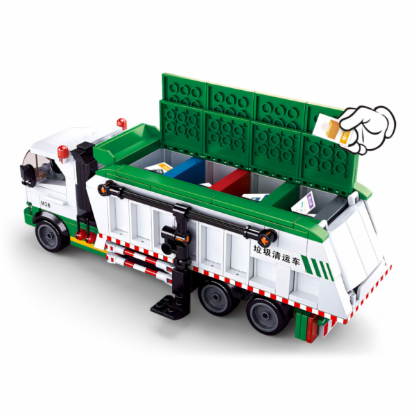 Sluban Town M38-B0780 Popelářský recyklační vůz + hra s k...