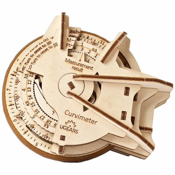 Ugears 3D dřevěné mechanické puzzle STEM křivkoměr (opiso...
