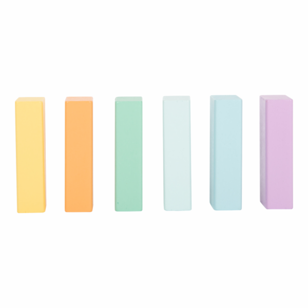 small foot Dřevěné kostky pastelové 50 ks