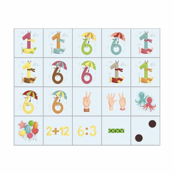 Dino Dřevěné kostky Čísla 20 ks