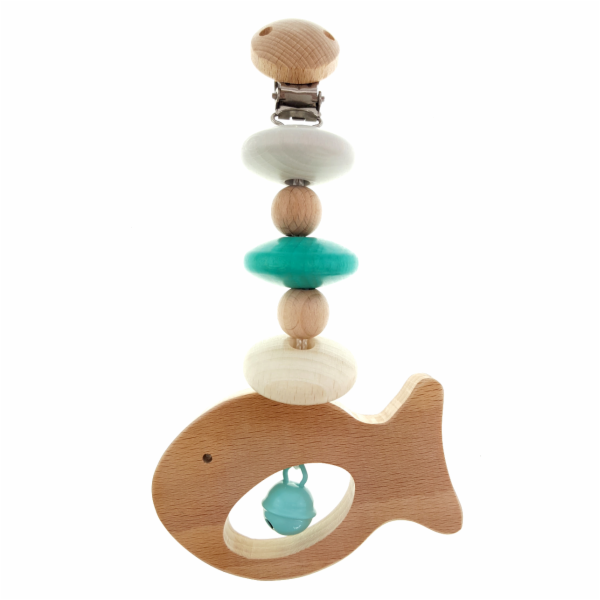 Hess Klips na kočárek rybička tyrkysový