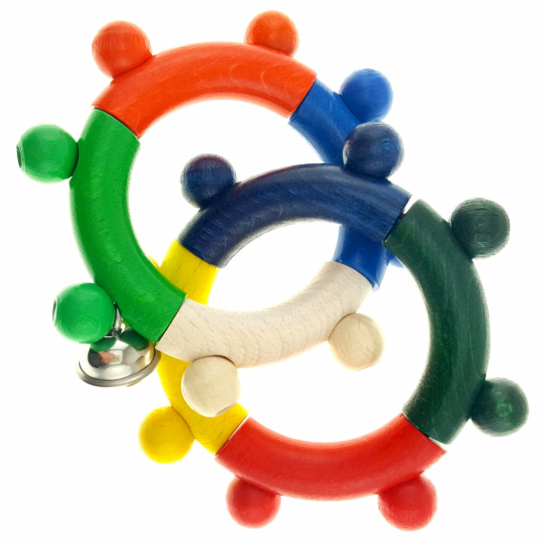 Hess Chrastítko dva kroužky barevné