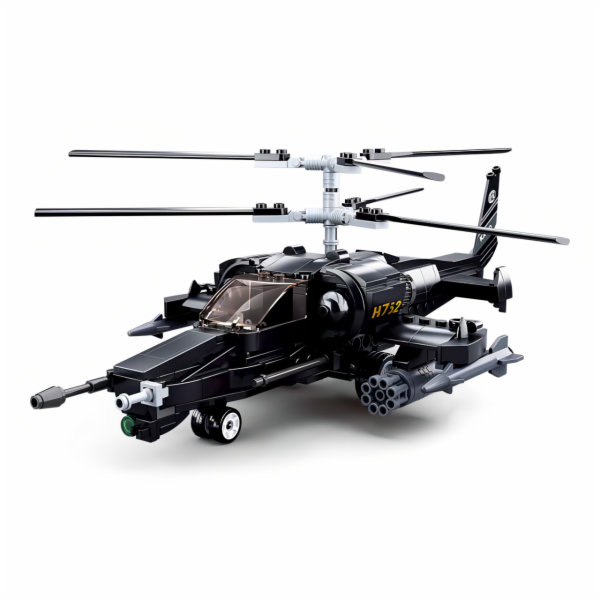 Sluban Model Bricks M38-B0752 Bojový vrtulník Ka-50 Black...