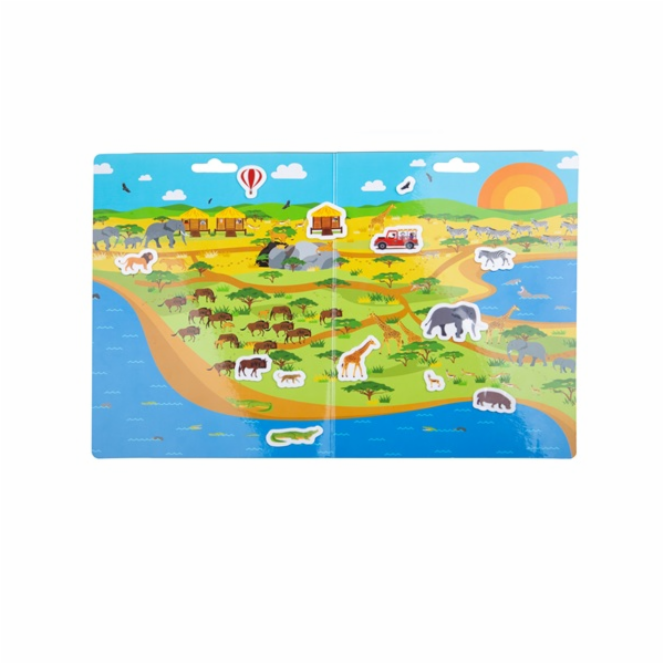 Bigjigs Toys Znovu použitelné samolepky safari