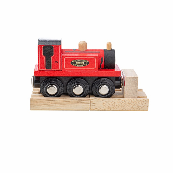Bigjigs Rail Dřevěný vláček Teriér červený