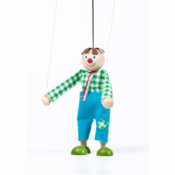 Dřevěná loutka Kluk Jeníček