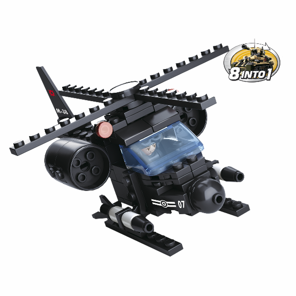 Sluban Army 8into1 M38-B0587G Helikoptéra