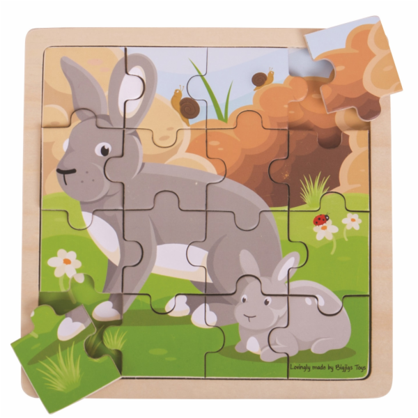 Bigjigs Toys Puzzle králík s králíčkem