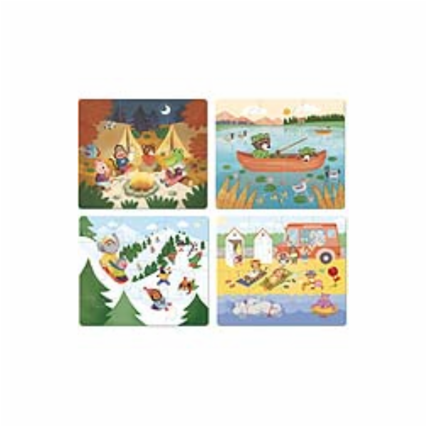 Vilac Dřevěné puzzle Dobrodružství 4v1