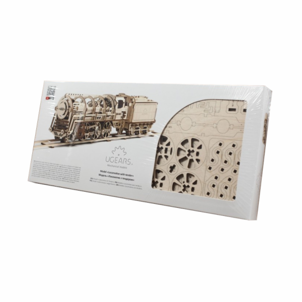 Ugears 3D dřevěné mechanické puzzle Parní lokomotiva 4-6-...