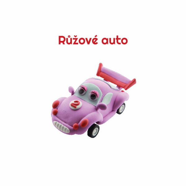 Paulinda modelovací hmota Racing Time auto růžové