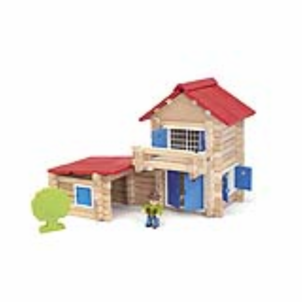 Jeujura Dřevěná stavebnice 140 dílů Domeček