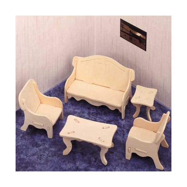 Woodcraft Dřevěné 3D puzzle Obývací pokoj