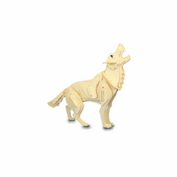Woodcraft Dřevěné 3D puzzle vlk