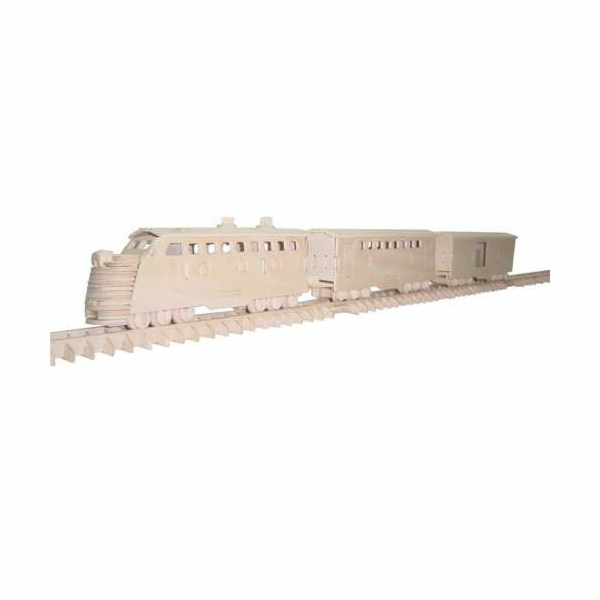 Woodcraft Dřevěné 3D puzzle vlak