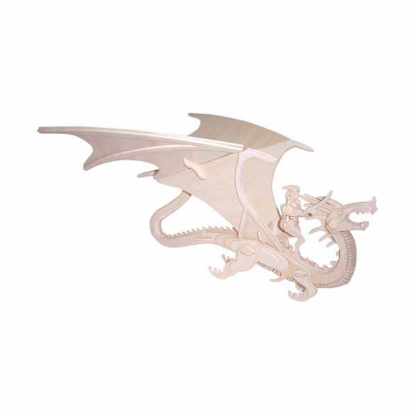 Woodcraft Dřevěné 3D puzzle zvířata drak a rytíř