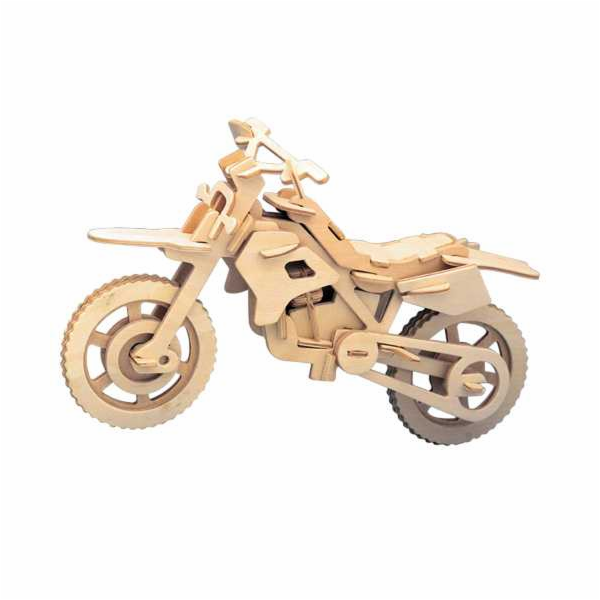 Woodcraft Dřevěné 3D puzzle Motorka terénní