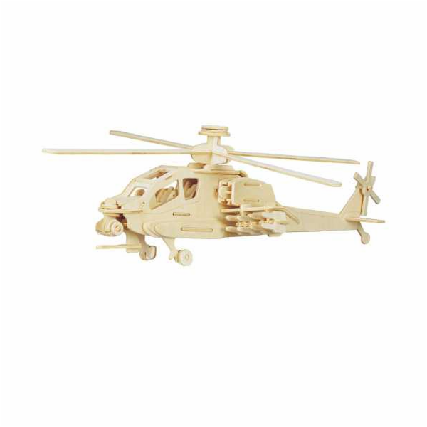 Woodcraft Dřevěné 3D puzzle vrtulník Apache